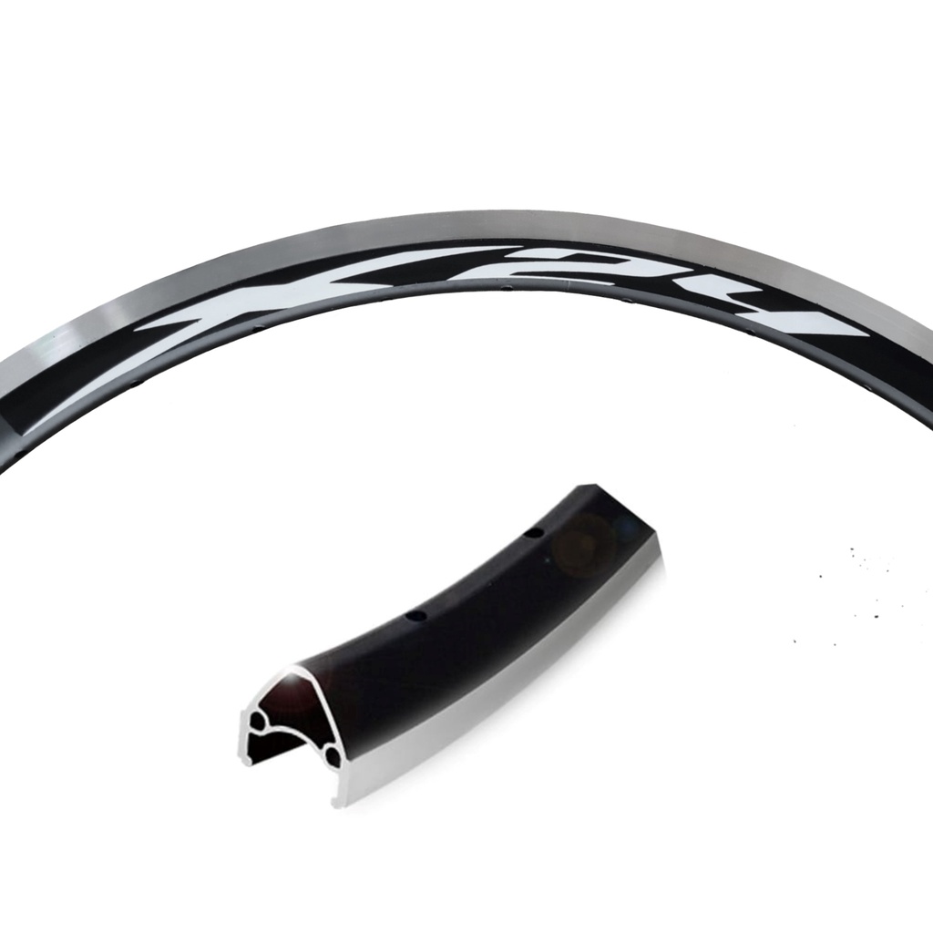 Llanta 24 "X-24 " Doble Pared Aluminio 36 Ag  C/Cnc-Limit Line Brake Color Negro